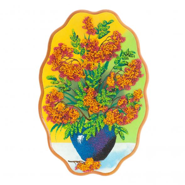 Картина с рисунком из камня &amp;quot;Рябина&amp;quot; 29х19 см 122458