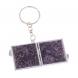 Складное зеркало брелок из сиреневого флюорита квадратное 126595