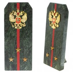 Сувенир погон &amp;quot;Старший Лейтенант ВС&amp;quot; камень змеевик