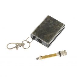 Брелок огниво &amp;quot;Вечная спичка&amp;quot; с накладкой из камня лабрадорит 2,8х1,3х5 см