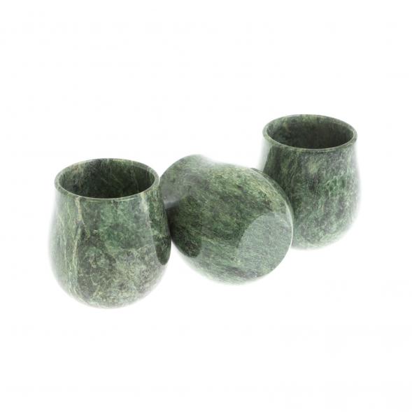 Коньячный набор на 3 персоны из змеевика 129410