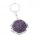 Складное зеркало брелок из сиреневого флюорита круглое 126596