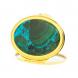 Зеркальце овальное из малахита с хризоколлой цвет золото 126744