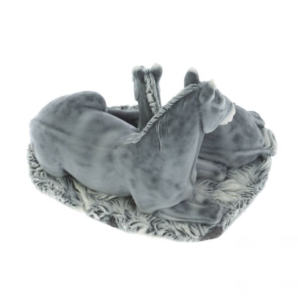 Статуэтка &amp;quot;Лошадь с жеребенком лежат&amp;quot; из мрамолита 129370