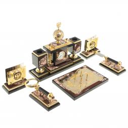 Настольный набор &amp;quot;Держава&amp;quot; из яшмы
