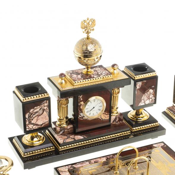 Настольный набор &amp;quot;Держава&amp;quot; из яшмы 113260