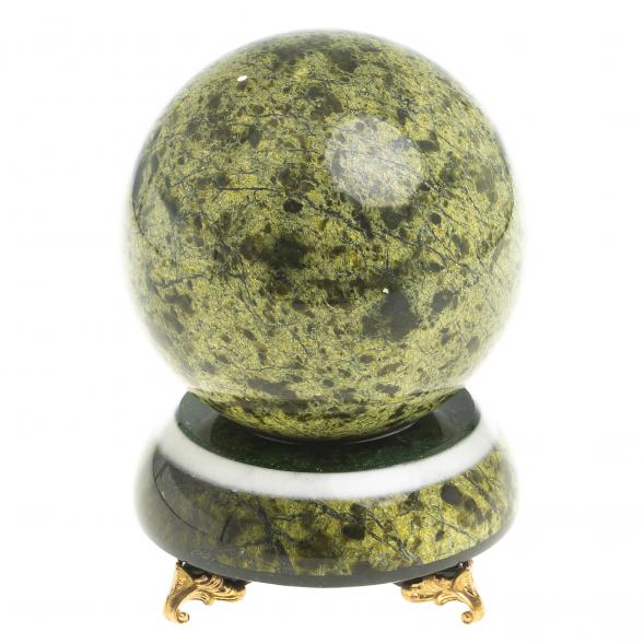 Cувенир &amp;quot;Шар Антистресс&amp;quot; 10,5 см змеевик на подставке 123556