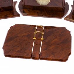 Набор на стол руководителю &amp;quot;Банкир&amp;quot; коричневый обсидиан