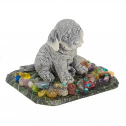 Сувенир &amp;quot;Щенок сидит&amp;quot; из мрамолита