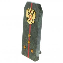 Сувенир погон &amp;quot;Капитан ВС&amp;quot; камень змеевик