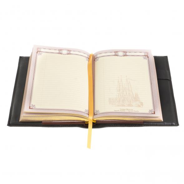 Подарочный набор &amp;quot;Держава&amp;quot; ежедневник и визитница из черной кожи 122402