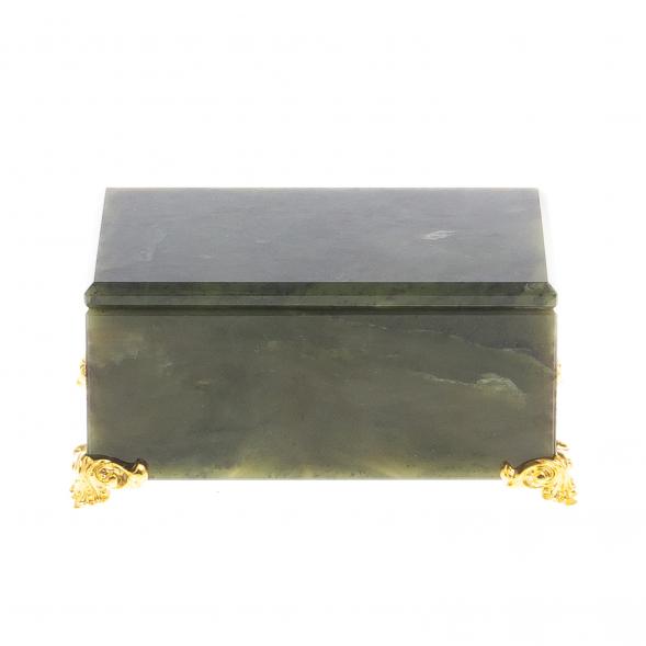 Шкатулка из нефрита 9,5х6,5х4,5 см 124704