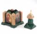 Шкатулка &amp;quot;Часовня&amp;quot; змеевик мрамор 14х14х24 см 120503
