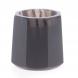 Подсвечник из черного обсидиана со свечой 6х6х6 см