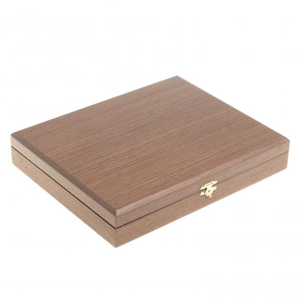 Подарочный набор &amp;quot;Держава&amp;quot; ежедневник и визитница коричневая кожа 122403