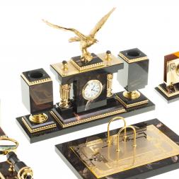 Настольный набор из яшмы и долерита &amp;quot;Орел&amp;quot;