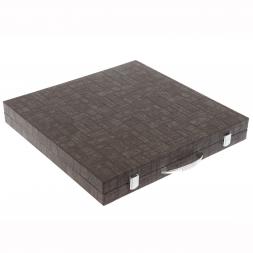 Шахматный набор &amp;quot;Римляне&amp;quot; доска 28х28 см мрамор и лемезит фигуры цвет золото-серебро