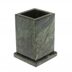 Карандашница из шабровского змеевика 8х8х11,5 см