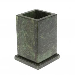 Карандашница из шабровского змеевика 8х8х11,5 см