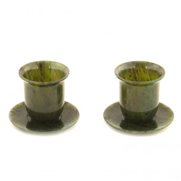Кофейная пара из нефрита (2 чашки, 2 блюдца) 121232