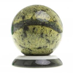 Шар "Антистресс" из змеевика 9 см на подставке