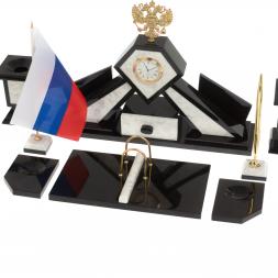 Настольный набор &amp;quot;Герб&amp;quot; из мрамора