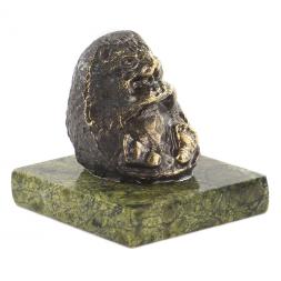 Сувенир из бронзы и змеевика &amp;quot;Ежик&amp;quot;