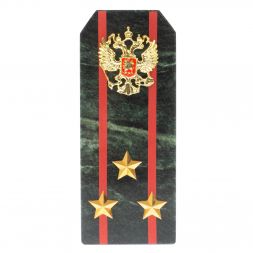Сувенир погон &amp;quot;Полковник ВС&amp;quot; камень змеевик