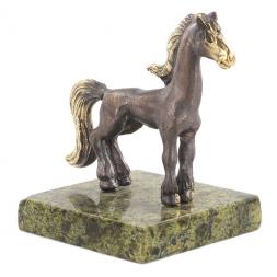 Статуэтка из бронзы на подставке "Лошадка"