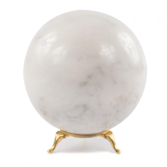 Шар из натурального белого мрамора 10,5 см 121512