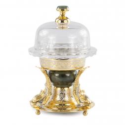 Икорница &amp;quot;Три рыбки&amp;quot; нефрит  Златоуст