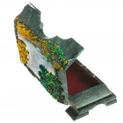 Шкатулка с рисунком "Водопад" змеевик 21х12х8,5 см ПЗ