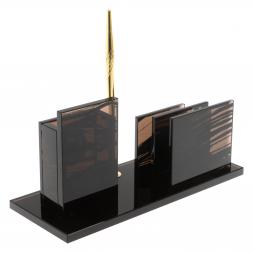 Настольный набор &amp;quot;Мэр&amp;quot; из черного обсидиана