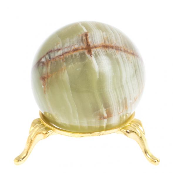 Шар из зелено-коричневого оникса 4,8 см (2) 126901