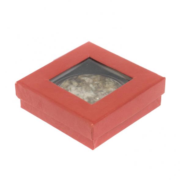 Зеркало карманное круглое из камня жельбертит цвет серебро 127775