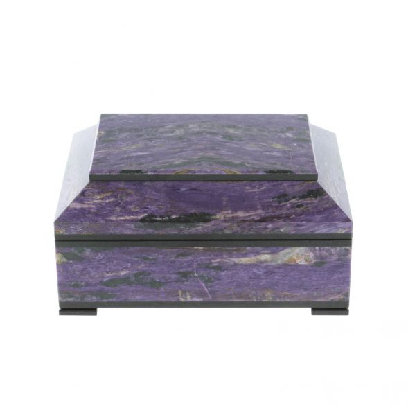 Ларец из чароита 14х10х7 см 128620