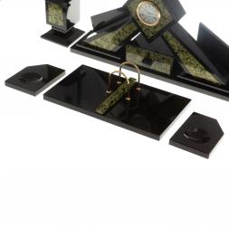 Письменный набор "Орел" из змеевика с бюваром и лотком для бумаг А4