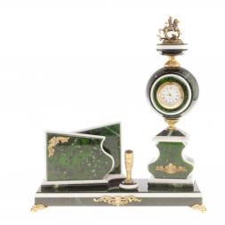 Письменный набор &amp;quot;Георгий Победоносец&amp;quot; змеевик