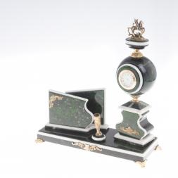 Письменный набор &amp;quot;Георгий Победоносец&amp;quot; змеевик