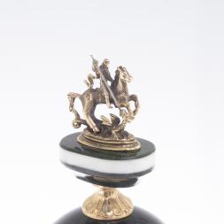 Письменный набор &amp;quot;Георгий Победоносец&amp;quot; змеевик