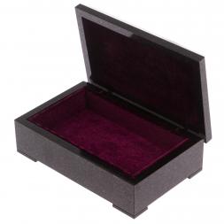 Шкатулка из долерита со вставкой из агата 11х7х4 см