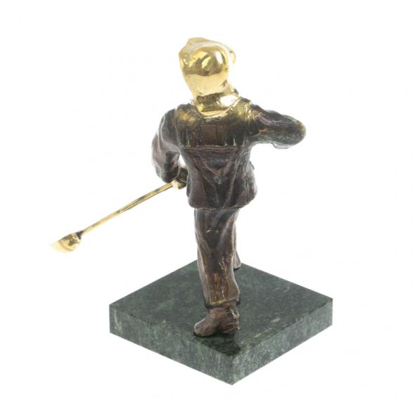 Статуэтка из бронзы &amp;quot;Сталевар&amp;quot; камень змеевик 127212