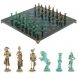 Шахматы &amp;quot;Отечественная война 1812 г. &amp;quot; фигуры бронза / патина 40х40 см змеевик 128401