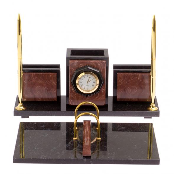 Настольный набор &amp;quot;Офисный&amp;quot; камень лемезит 126138