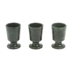 Набор рюмок из шабровского змеевика 3 шт 4х4х6 см