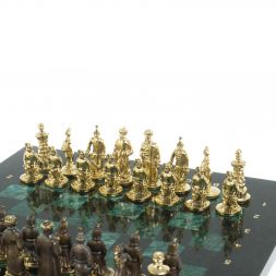 Шахматы "Турецкие" доска 32х32 см шабровский змеевик