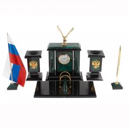 Настольный набор "Орел" из змеевика