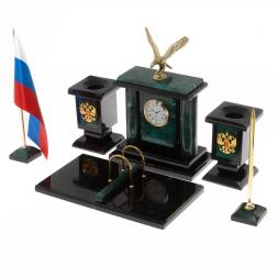 Настольный набор "Орел" из змеевика