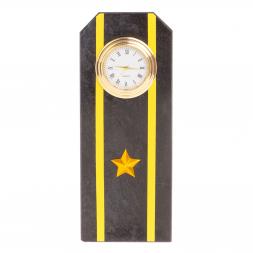 Часы "Погон майор ВМФ / Капитан 3-го ранга" камень змеевик