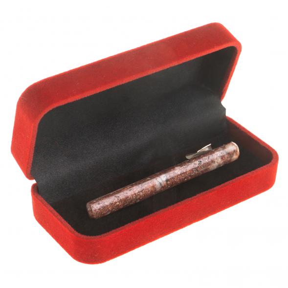 Зажим для галстука с камнем авантюрин 123822